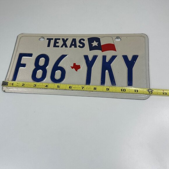 Texas License Plate F86-YKY Metal Lone Star State Decor 12x6 Collectible - Picture 5 of 6